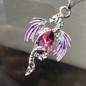 Dragon teardrop necklace
